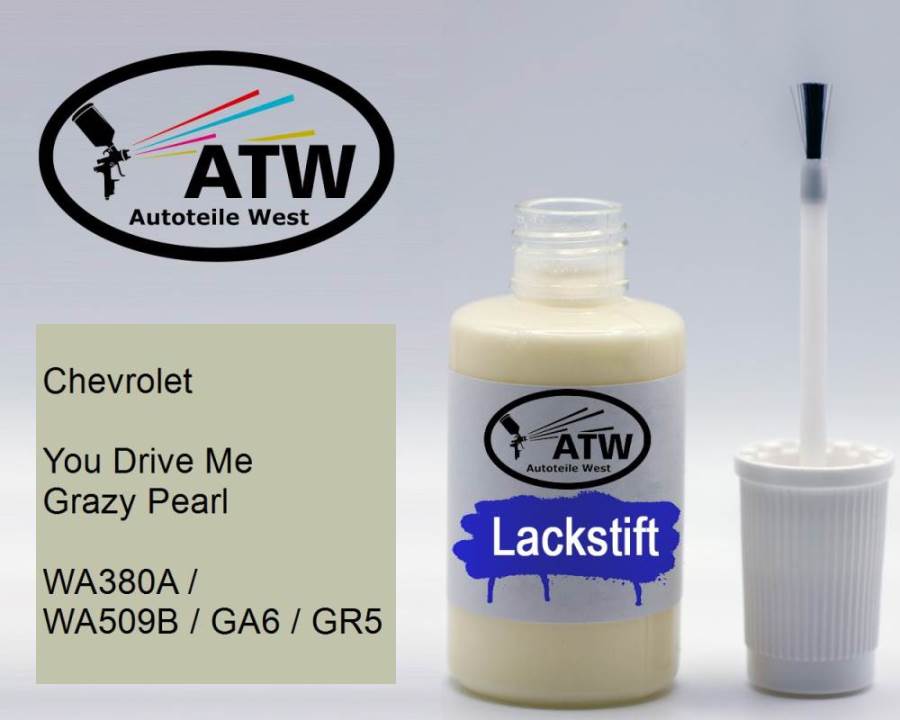 Chevrolet, You Drive Me Grazy Pearl, WA380A / WA509B / GA6 / GR5: 20ml Lackstift, von ATW Autoteile West.